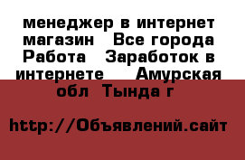 менеджер в интернет магазин - Все города Работа » Заработок в интернете   . Амурская обл.,Тында г.